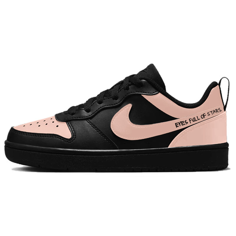 

Кроссовки для скейтбординга Court Borough Pink Toe Slip Resistant низкие детские для подростков Nike, черный
