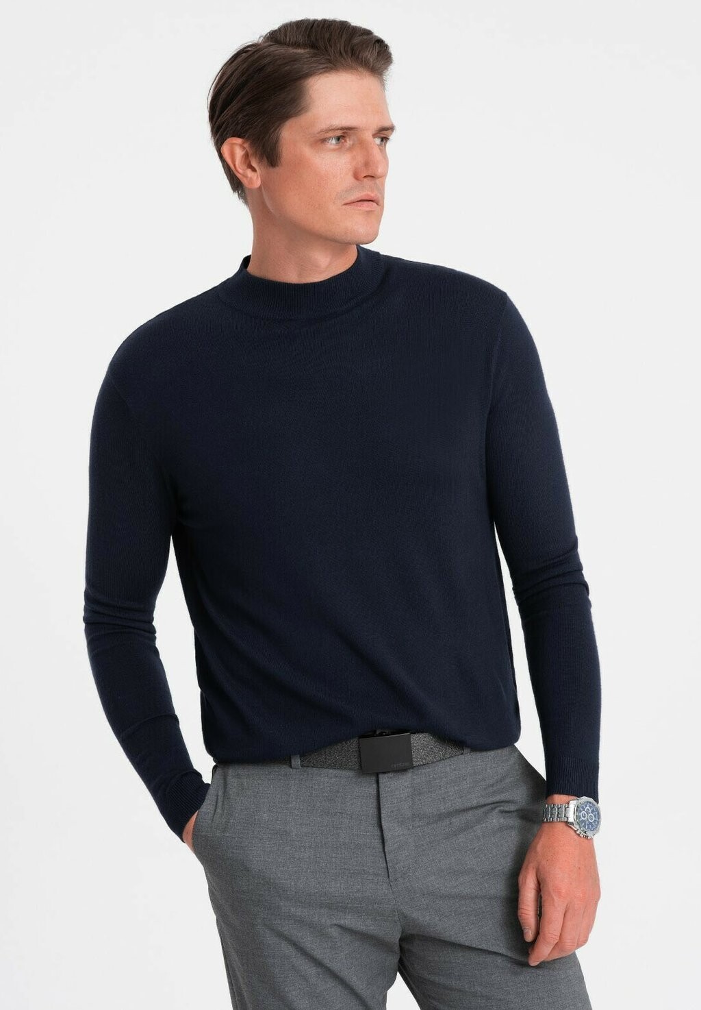 

Вязаный свитер HALF TURTLENECK Ombre, цвет navy blue