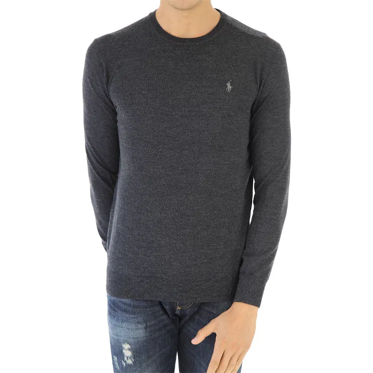 Свитер с круглым вырезом Classic Crewneck Pullover Polo Ralph Lauren, Dark Gray — фото 3