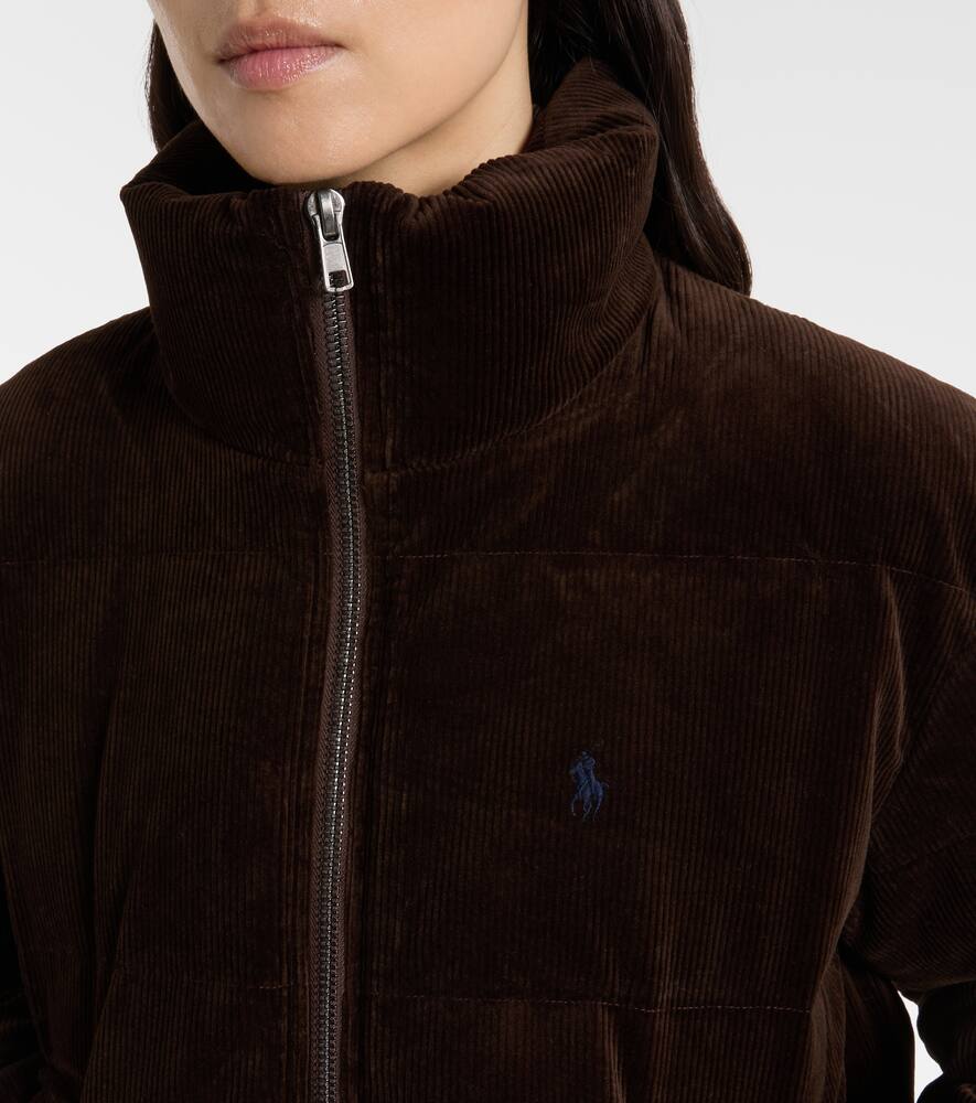 Хлопковая вельветовая пуховая куртка Polo Ralph Lauren, Dark Beech — фото 4