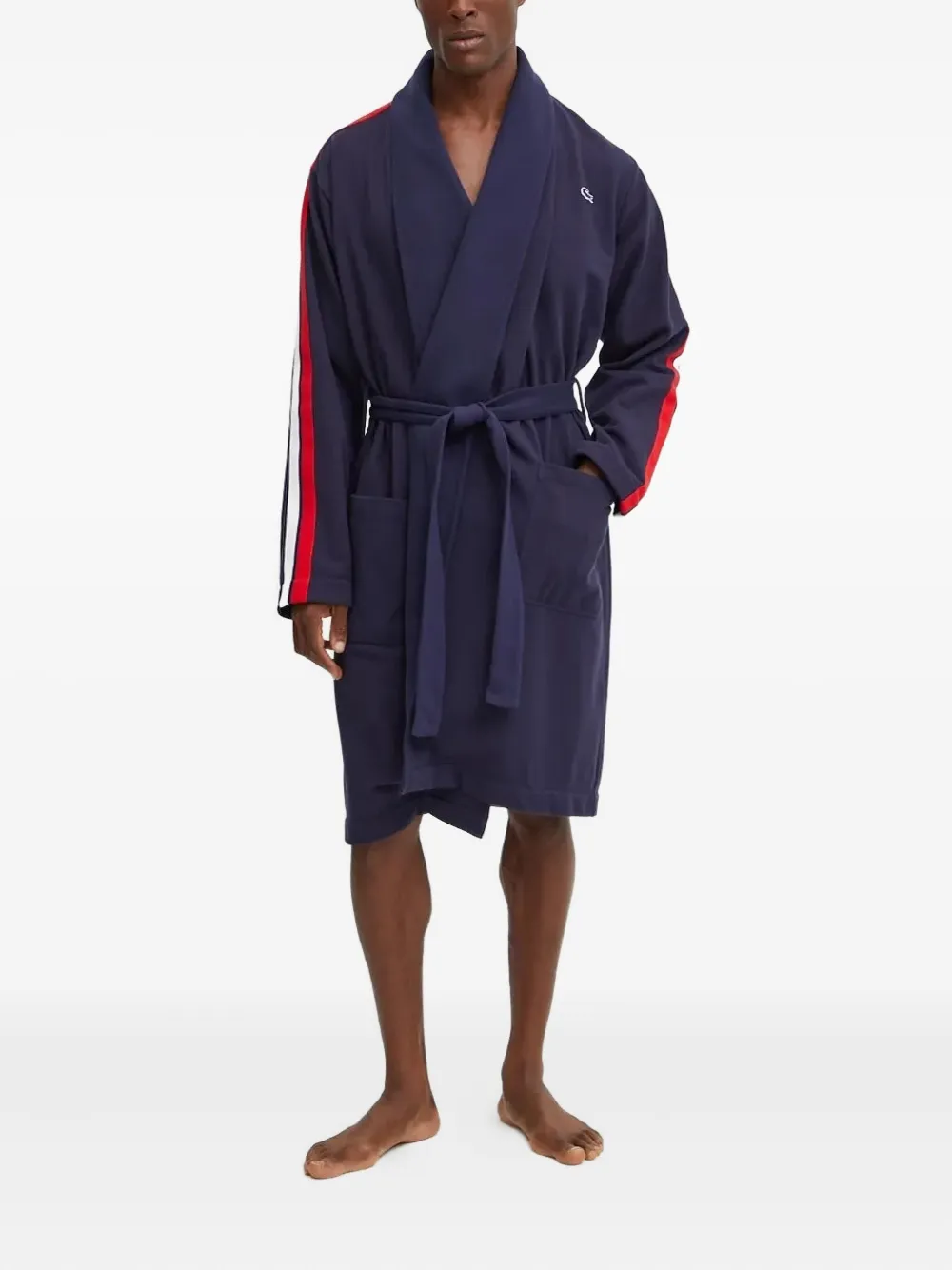 

Халат с полосками по бокам Lacoste, синий