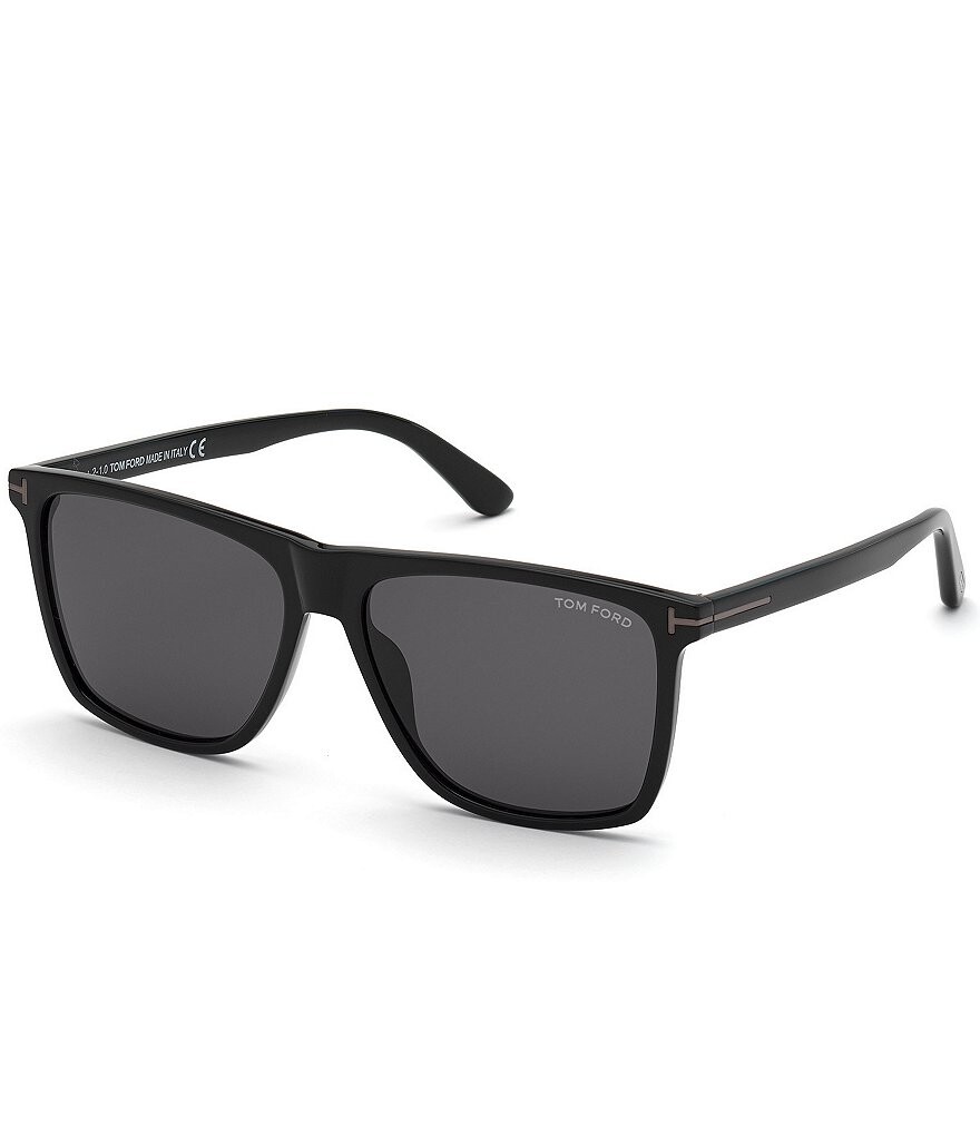 

Прямоугольные солнцезащитные очки унисекс TOM FORD Fletcher 59 мм, черный