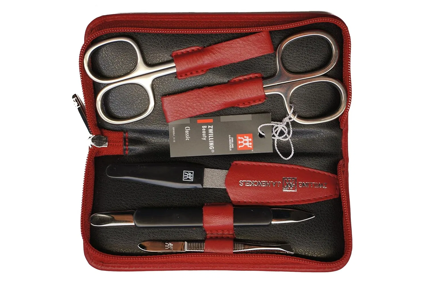 Маникюрный набор «97247-035» от Zwilling, 5 предметов, в кожаном чехле ‎Zwilling