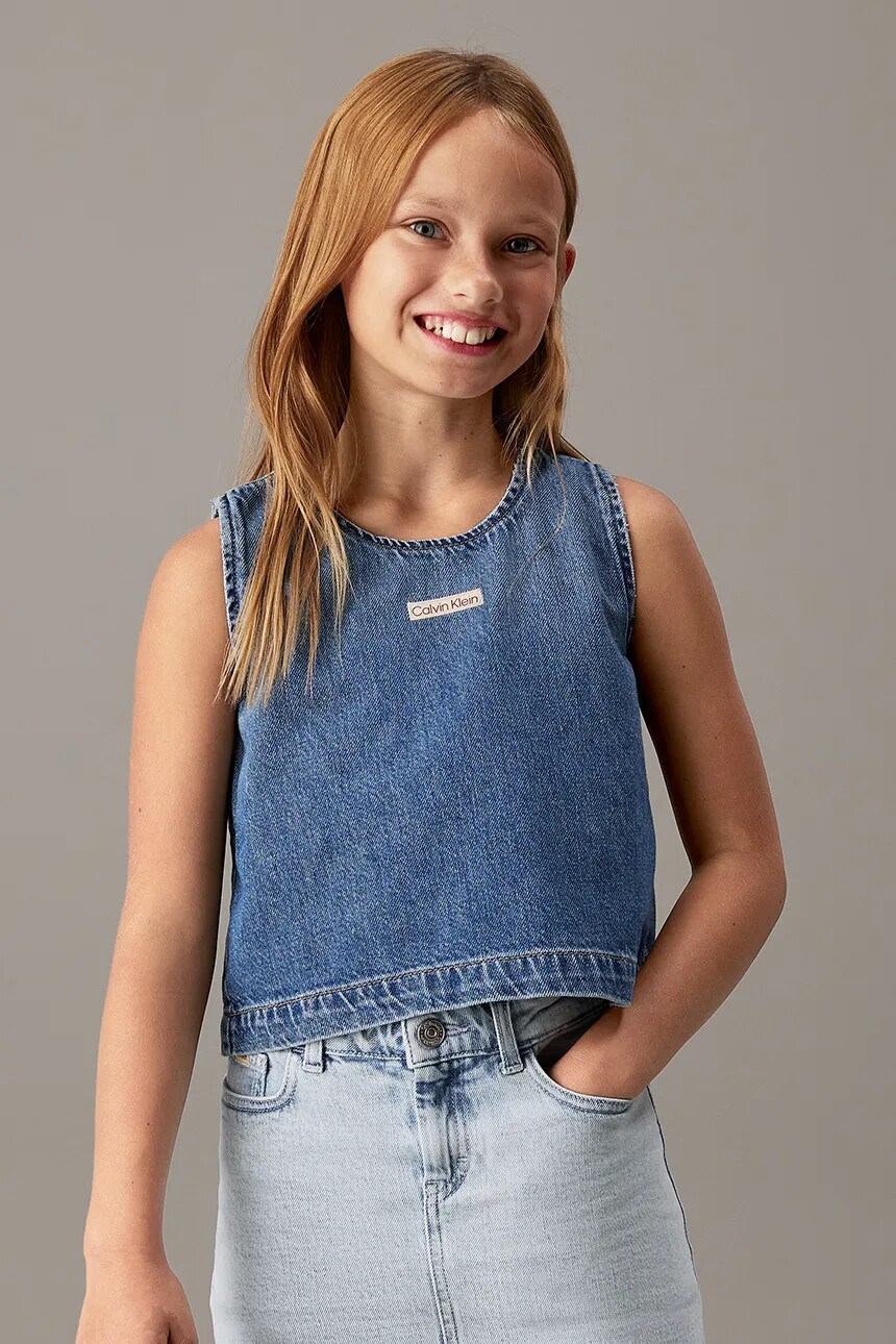 

Детский топ Calvin Klein Jeans, синий