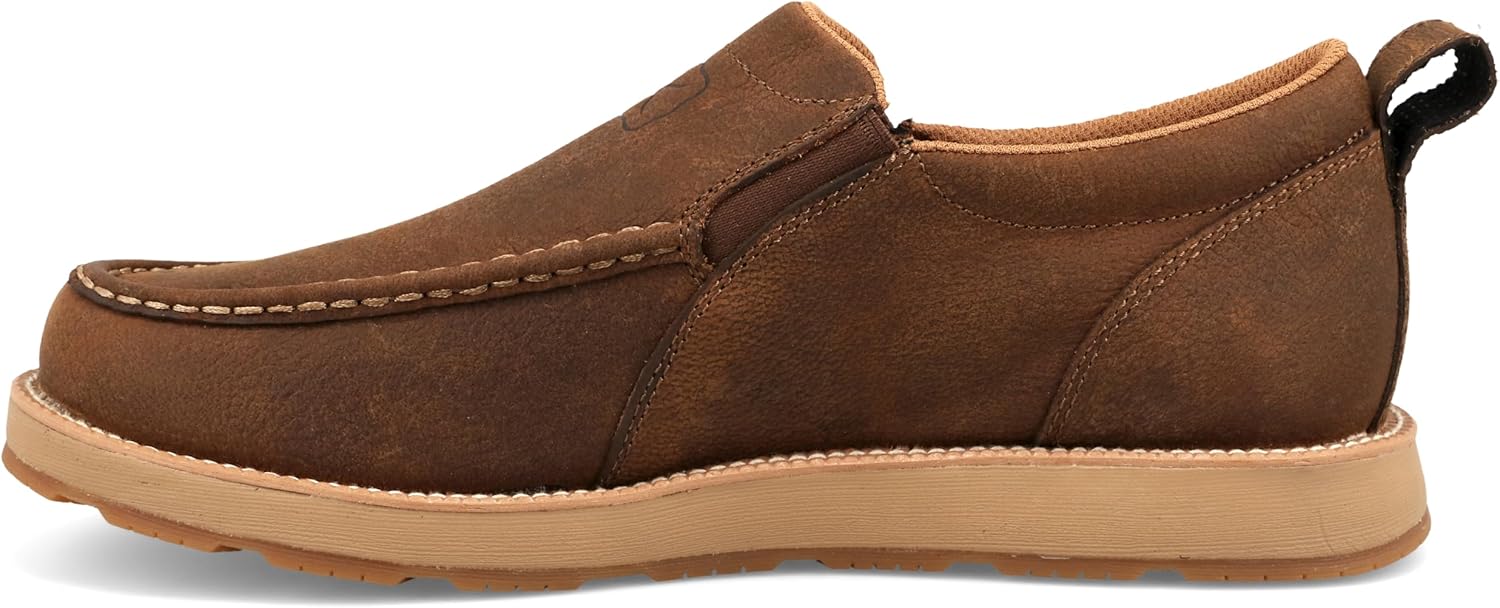 Слипоны Twisted X Men's с подошвой CellStretch Wedge, мокасин с носком-мок, коричневый — фото 2