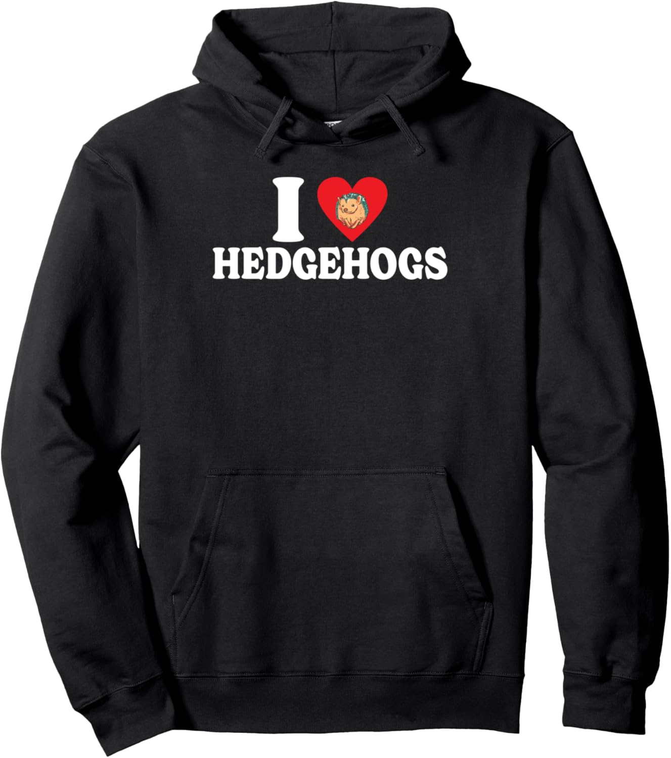 

Толстовка с надписью «Я люблю ежей» Hedgehog Lover Gifts, черный