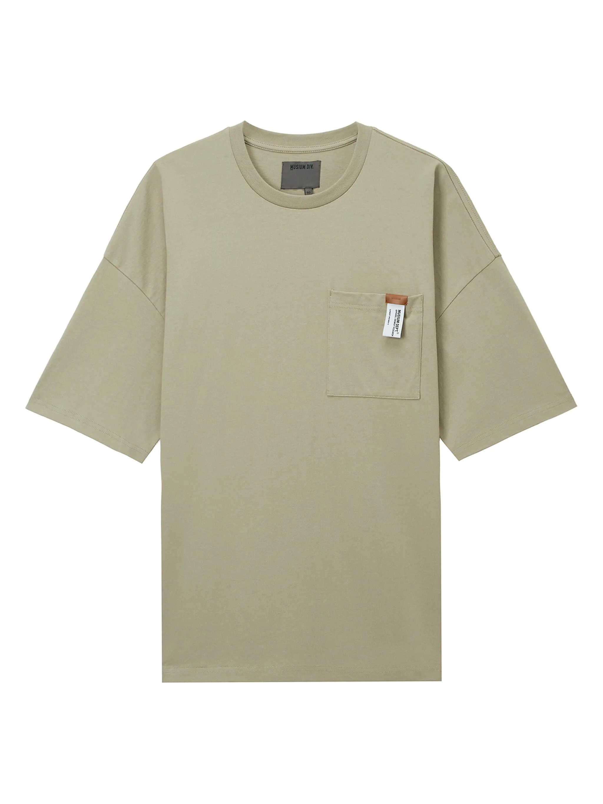 

Футболка свободного кроя с карманом Musium Div., нейтральный