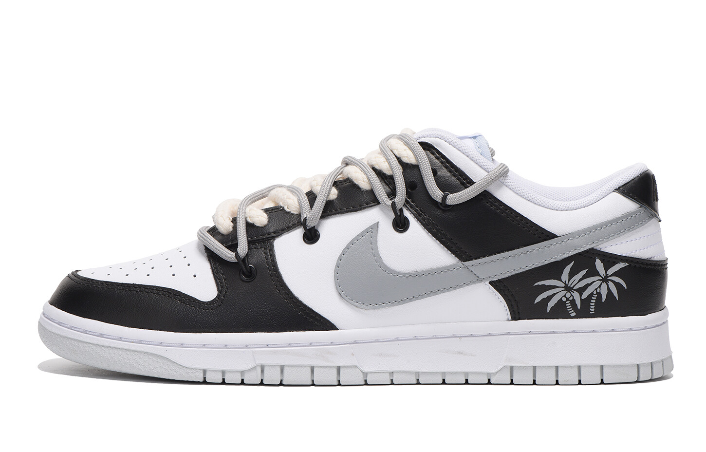 

Кроссовки Nike Dunk Skateboard Shoes Women's Low-Top Black White Gray