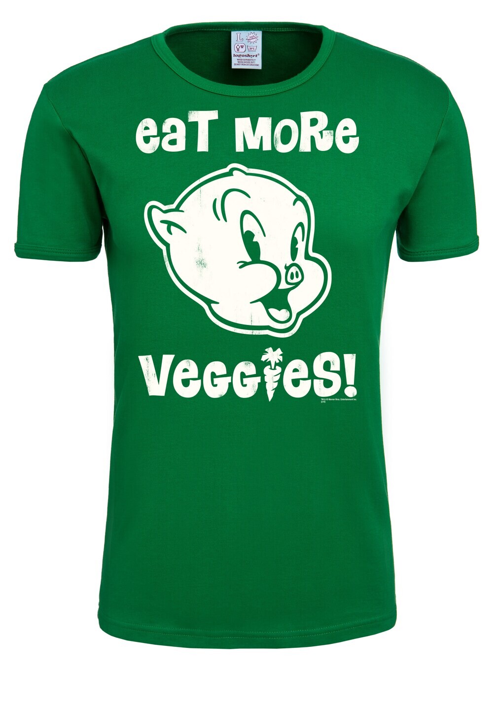 

Рубашка LOGOSHIRT Looney Tunes - Eat More Veggies, зеленый