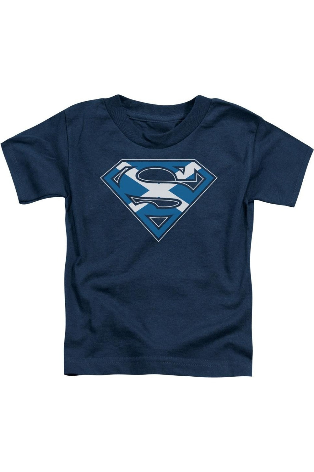

Футболка с коротким рукавом для малышей с шотландским щитом Superman Gildan, темно-синий