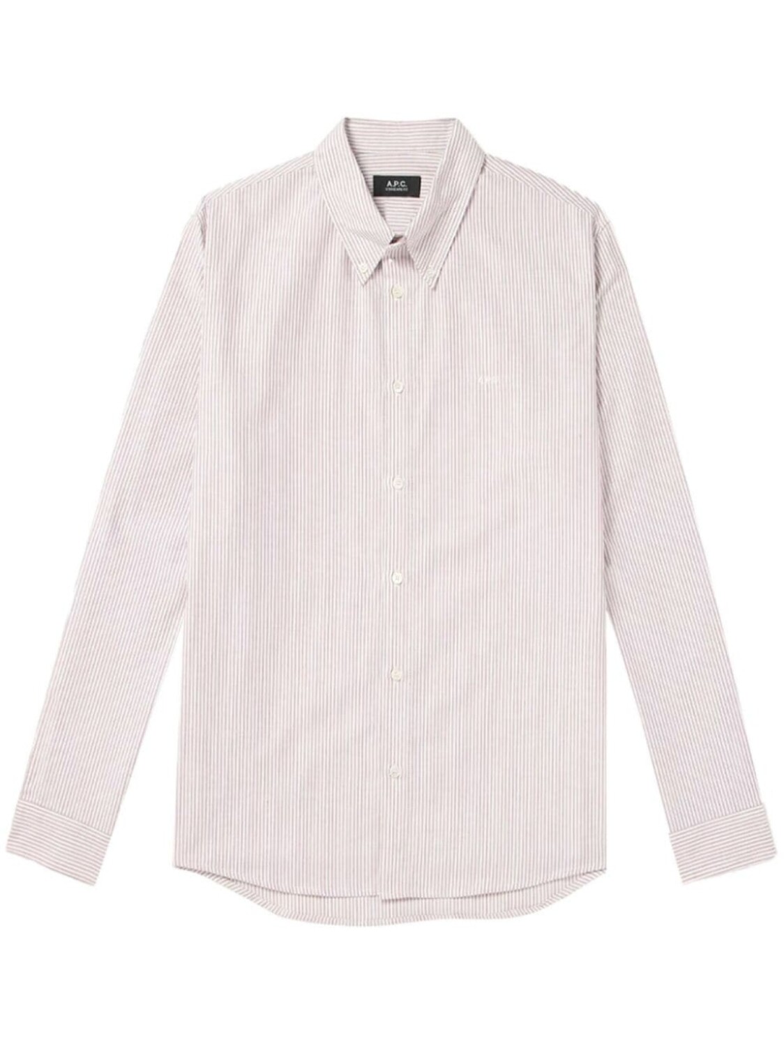 

A.P.C. полосатая рубашка с вышитым логотипом, розовый
