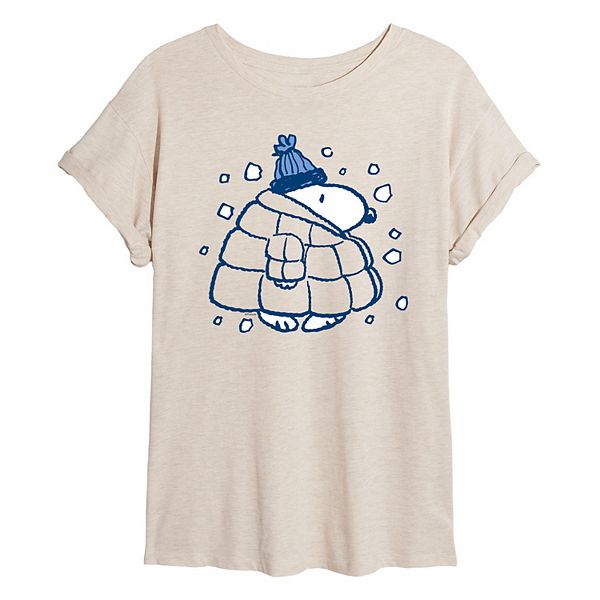 

Футболка oversized с принтом Peanuts Snoopy Licensed Character, Beige