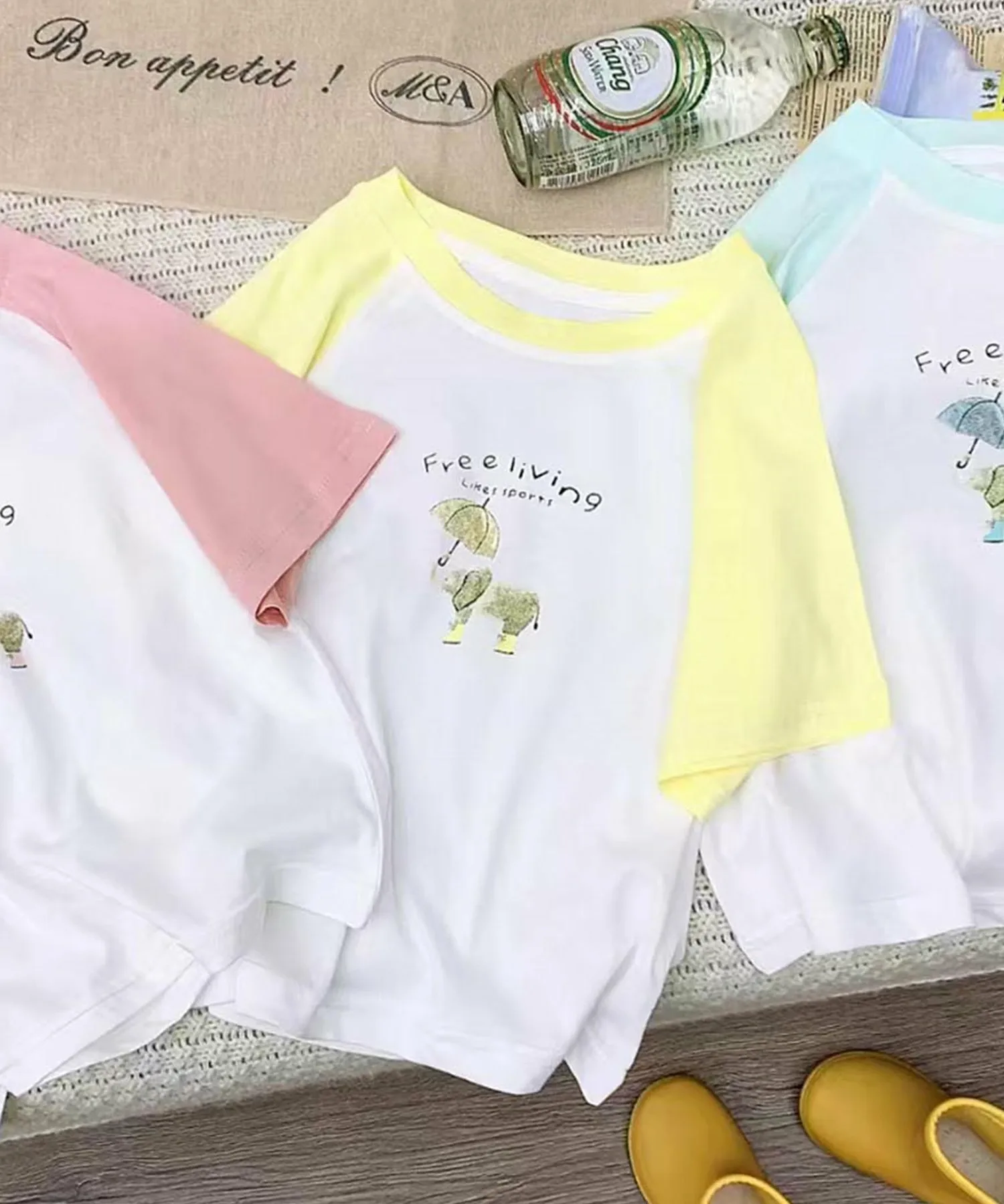 Повседневная футболка с принтом Aimoha Kids, Yellow and other 2