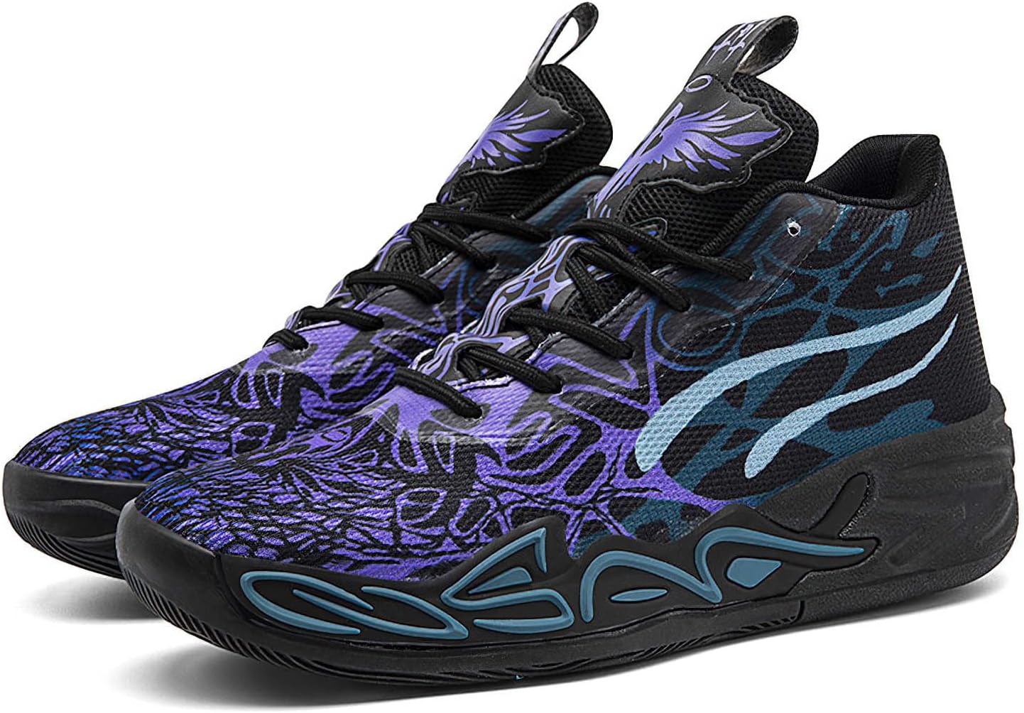 

Высокие баскетбольные кроссовки Exusiai Mens, модные, дышащие, с нескользящей подошвой, для улицы, с удобной амортизацией, спортивные, черный