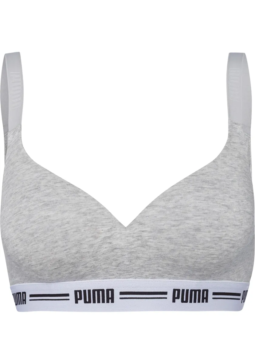 

Бюстгальтер PUMA "Iconic" с слегка уплотненными чашками, цвет Grau-Meliert
