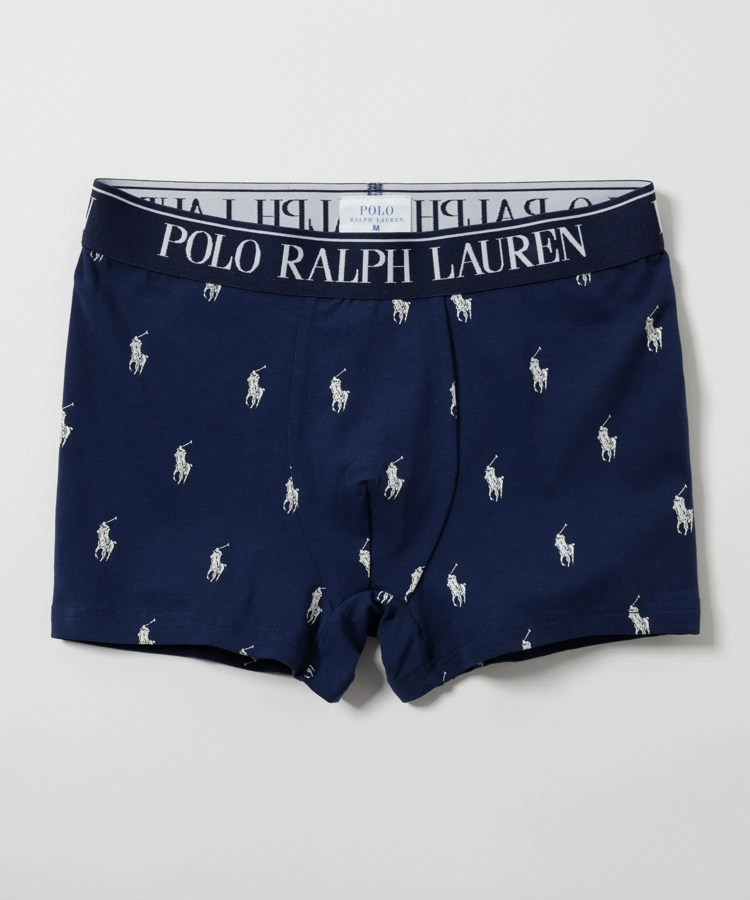 【POLO RALPH LAUREN】Короткие боксерские трусы с принтом игрока в поло