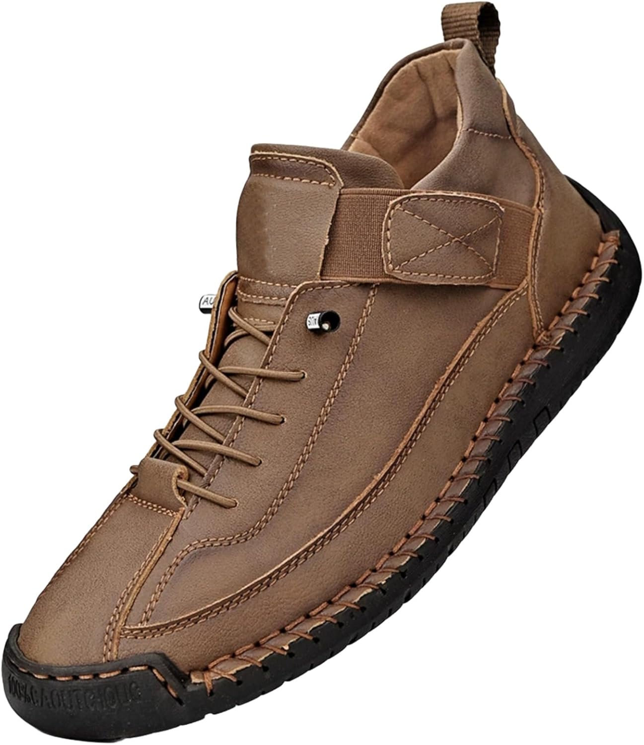 

Мужские ботинки с ручной прошивкой кожи на шнуровке, женские повседневные короткие ботинки Чукка, винтажные нескользящие туфли-лоферы, легкая обувь, модные кроссовки, удобная обувь для ходьбы и вождения Generic, A2