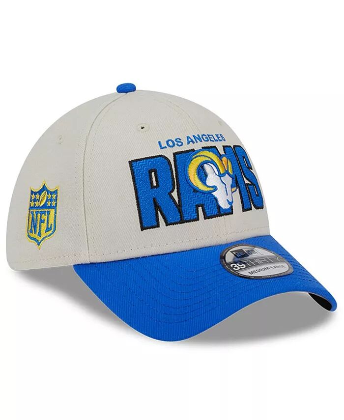 

Мужская кепка Stone, Royal Los Angeles Rams 2023 NFL Draft 39THIRTY Flex New Era