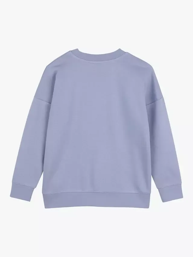 Детская флисовая толстовка с круглым вырезом HUGO BOSS, Medium Grey — фото 2