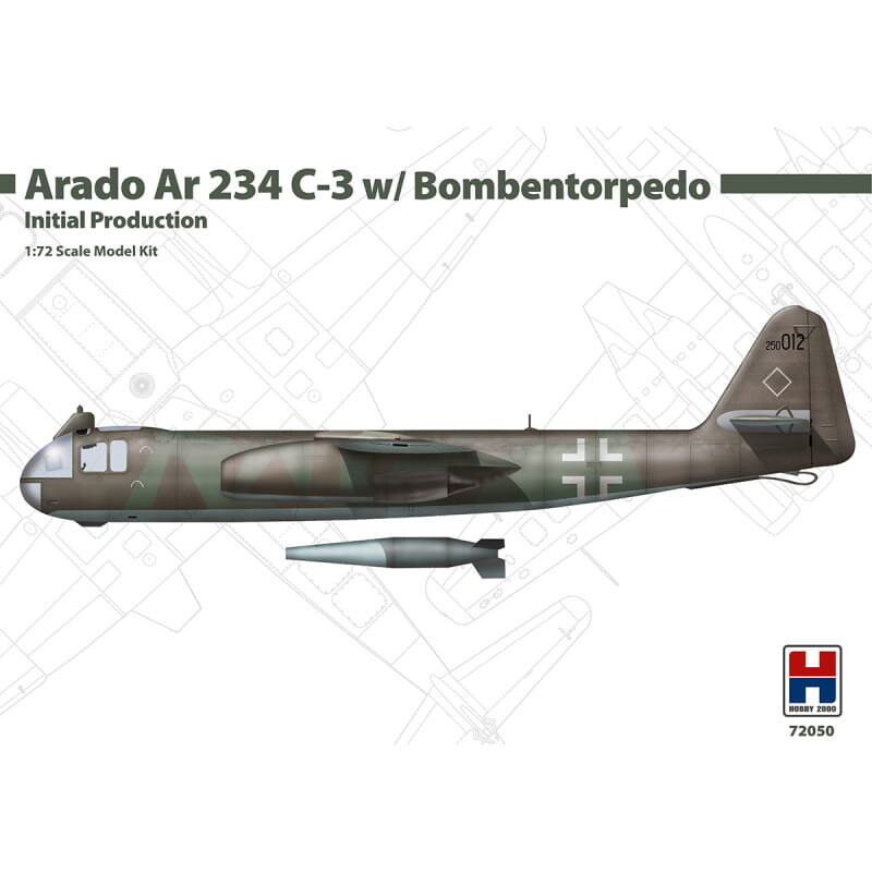 

Arado Ar 234 C-3 с бомбенторпедой 1:72 Hobby 2000 72050