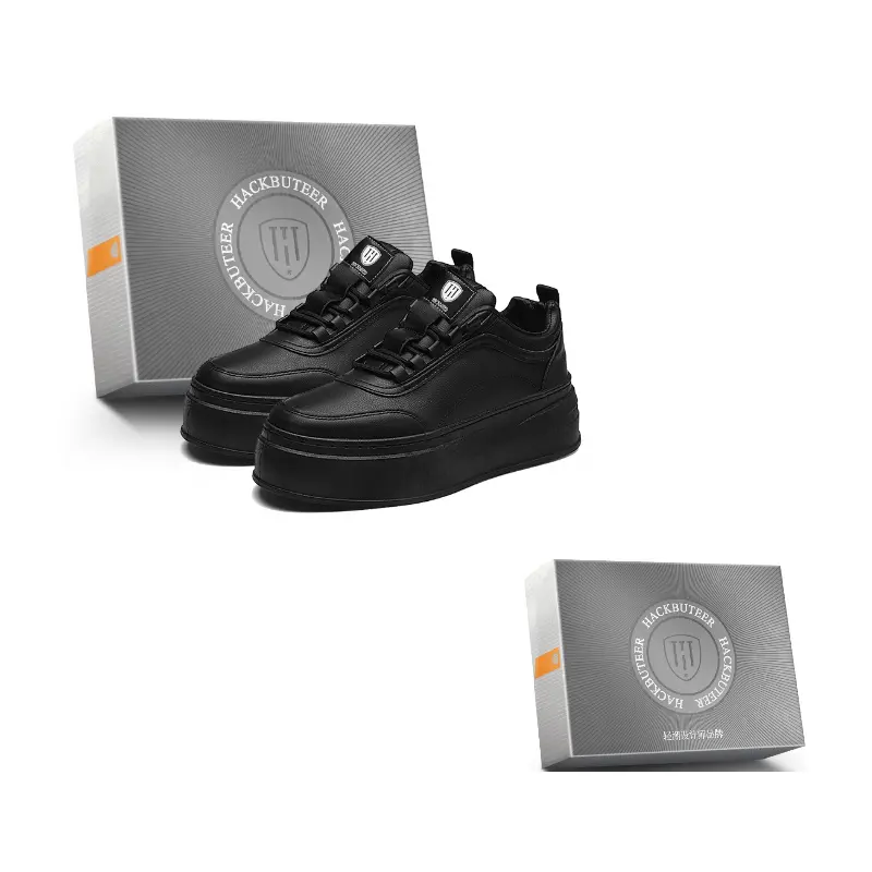 

HACKBUTEER Мужские скейтерские кеды Box в черном цвете, цвет Black (Box)