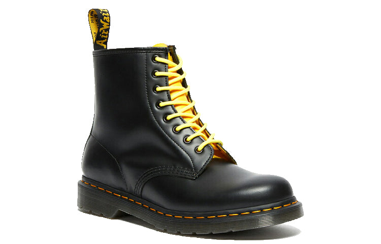 Мужские ботинки Dr. Martens 1460 из гладкой кожи с контрастной шнуровкой, черный — фото 2