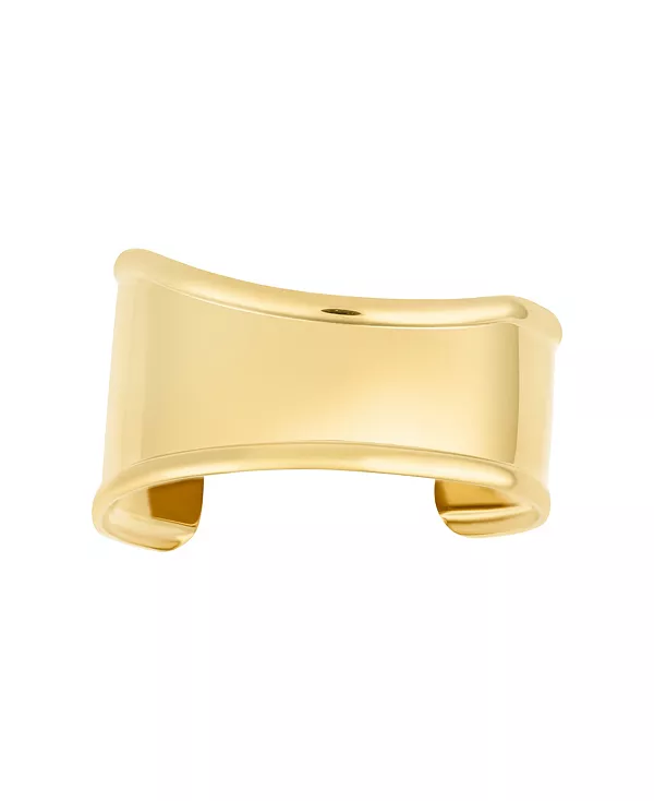 

Высокий изогнутый браслет-манжета с покрытием из 18-каратного золота, устойчивый к потускнению Adornia, gold