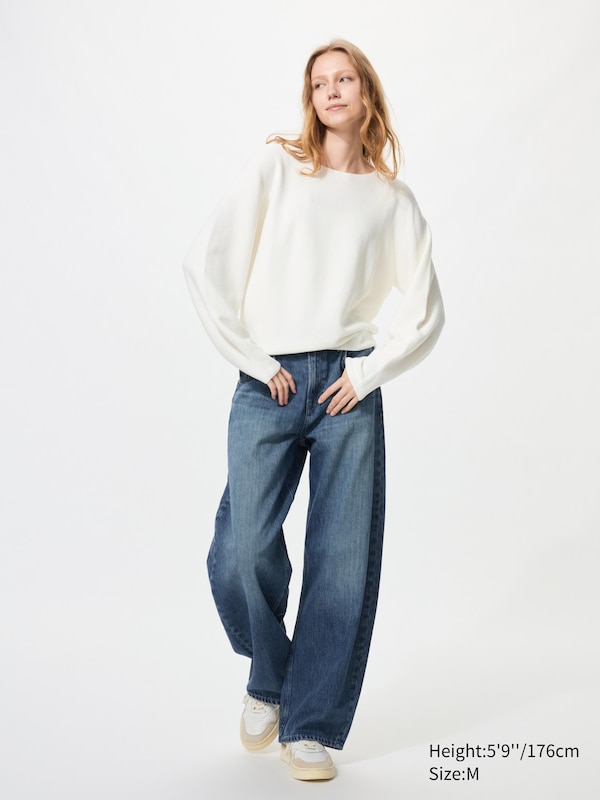 Хлопковый 3D-джемпер с объемными рукавами Uniqlo, 01 off white — фото 2