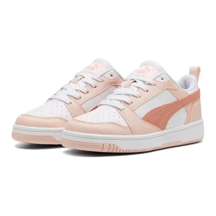Кроссовки для скейтбординга PUMA Rebound V6 белые с розовым — фото 4