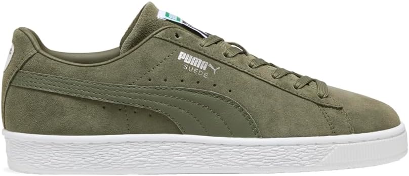 

Мужские замшевые классические кроссовки PUMA с шнуровкой - повседневные, зеленые