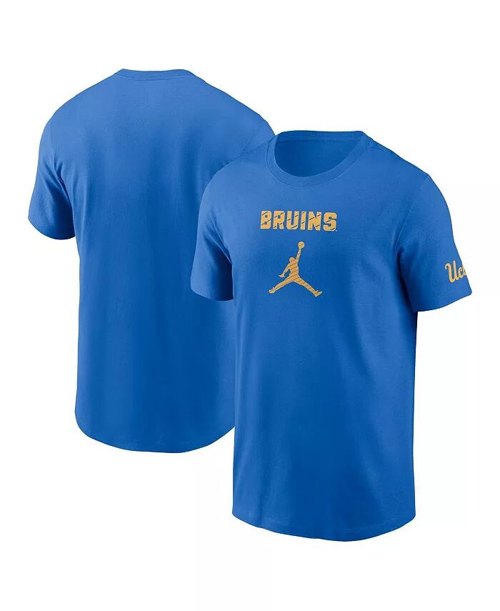 

Мужская синяя футболка с талисманом кампуса UCLA Bruins Jordan