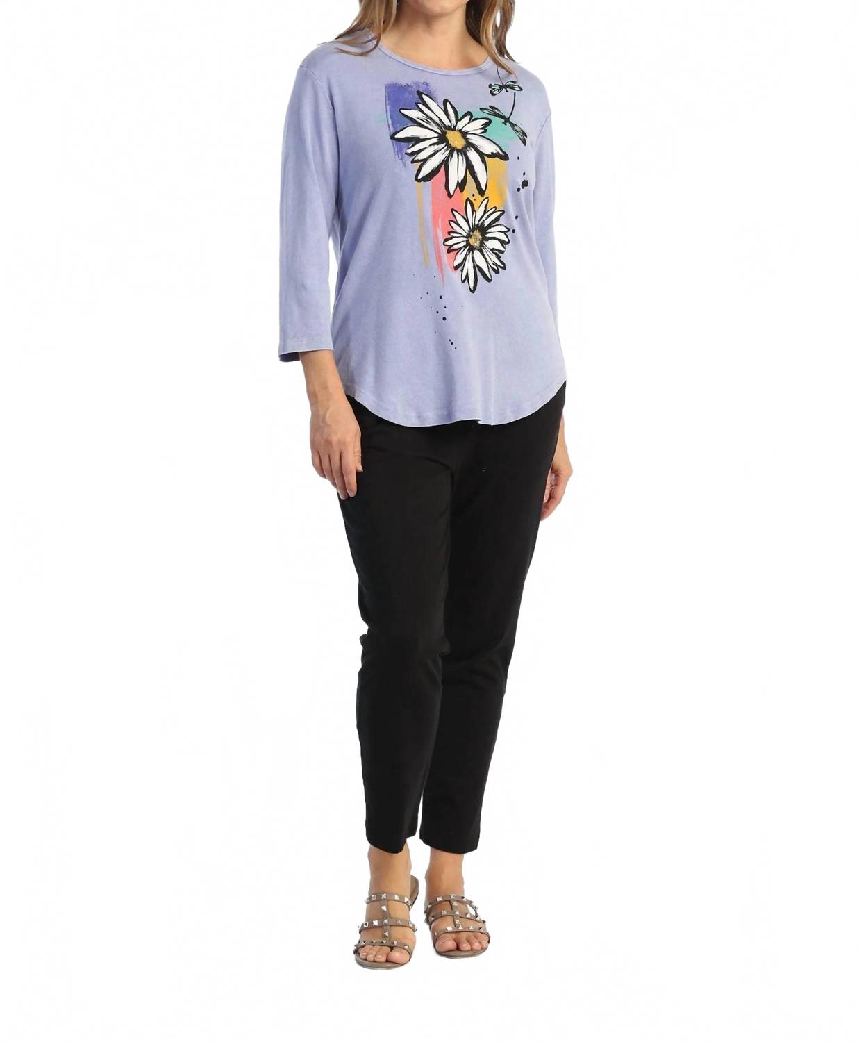 

Топ из минерально-выстиранного хлопка Twins в цвете барвинка Jess & Jane, Periwinkle