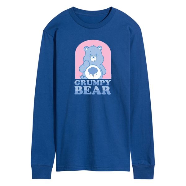 

Мужская футболка Care Bears пастельных тонов с длинным рукавом и принтом «Сердитый медведь» Licensed Character, цвет royal blue