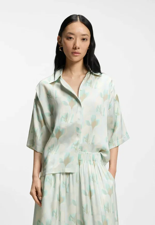 Блуза Bimina button down Boss, модель seventeen, с узором