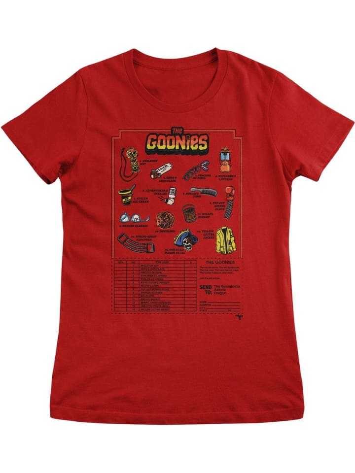 

Футболка "The Goonies Accessories Mail Order Girly Tee" красного цвета, Красный, Футболка "The Goonies Accessories Mail Order Girly Tee" красного цвета