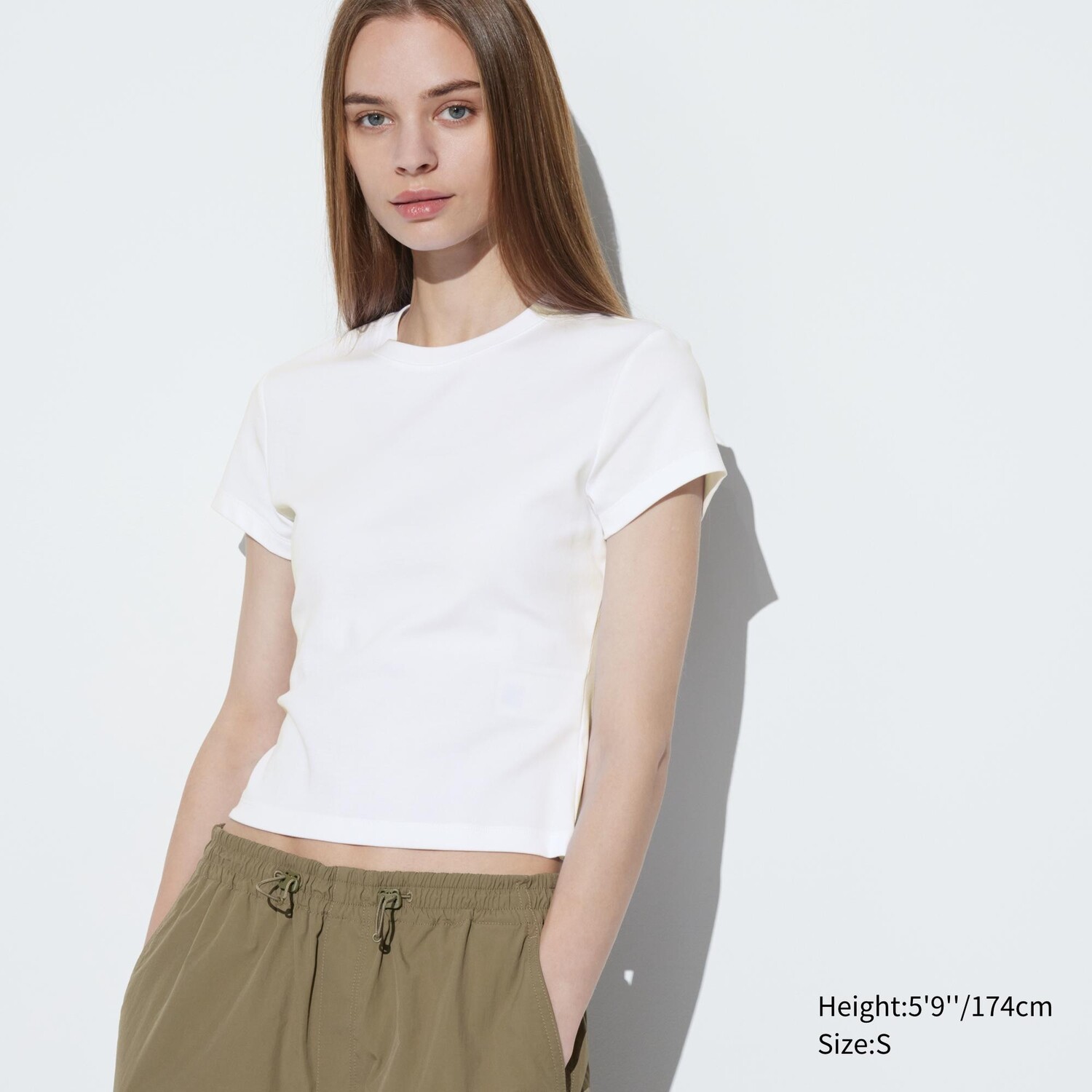 

Футболка-мини Uniqlo с короткими рукавами, белый