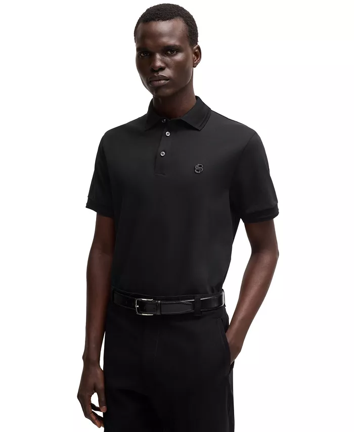 

Мужская поло Regular-Fit с монограммой Double B Hugo Boss, черный