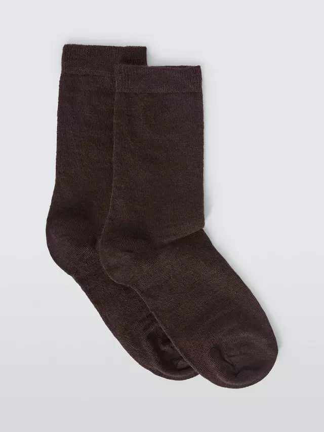 

Носки John Lewis Merino Wool Rich Ankle, цвет chocolate