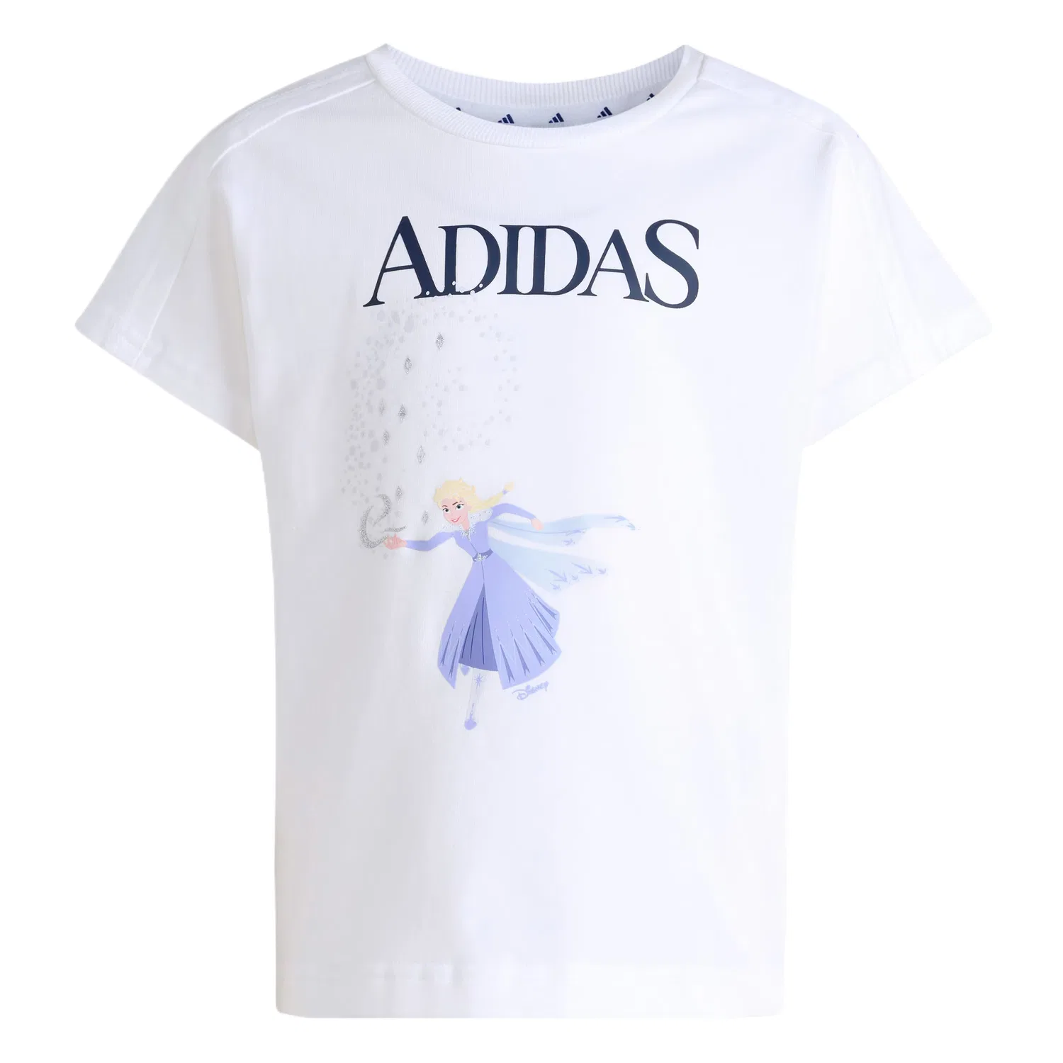 Детская футболка с круглым вырезом Adidas, White/Dark Blue