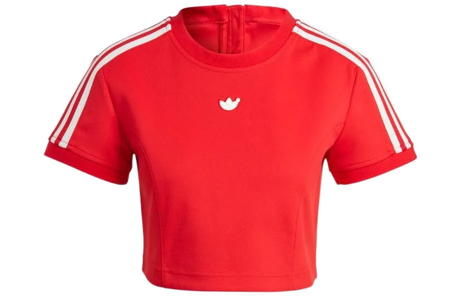Adidas Originals Футболка кроп с логотипом Blue Version