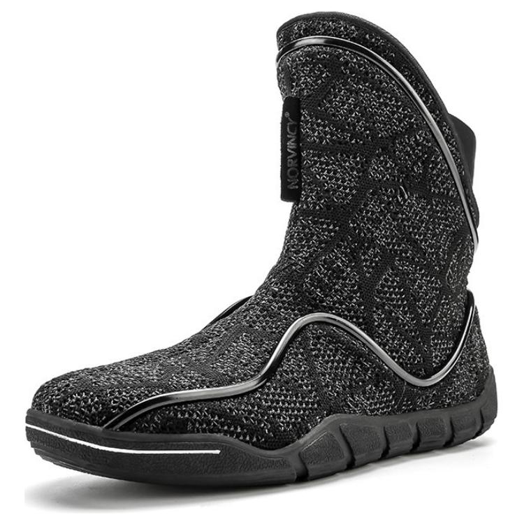 

Теплые короткие мужские зимние сапоги до середины голени NORVINCY, Metal Iron Gray Perforated