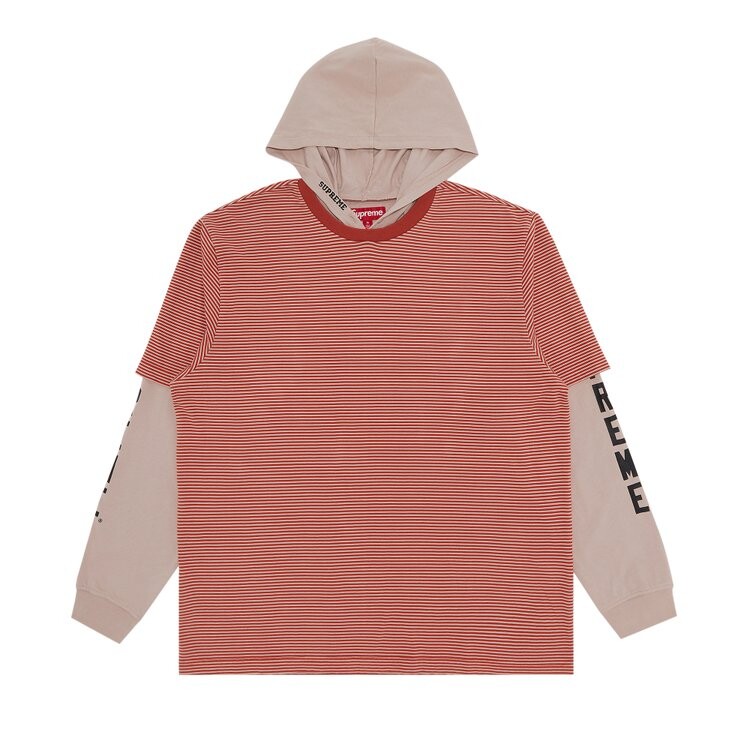 

Топ Supreme Layered Hooded Long-Sleeve Top, бежевый, Коричневый, Топ Supreme Layered Hooded Long-Sleeve Top, бежевый