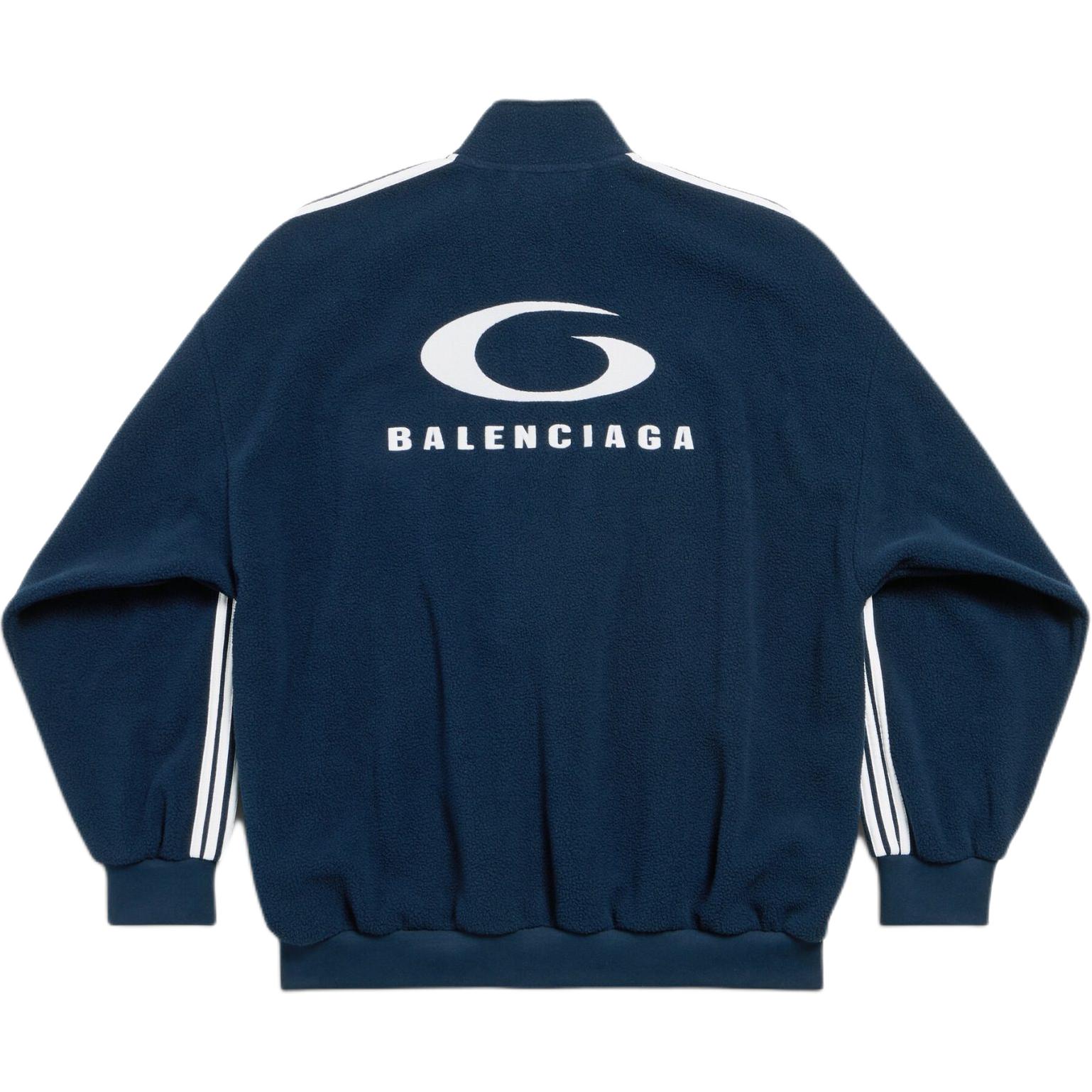 Balenciaga Спортивная куртка-бомбер с молнией, Marine Blue — фото 2