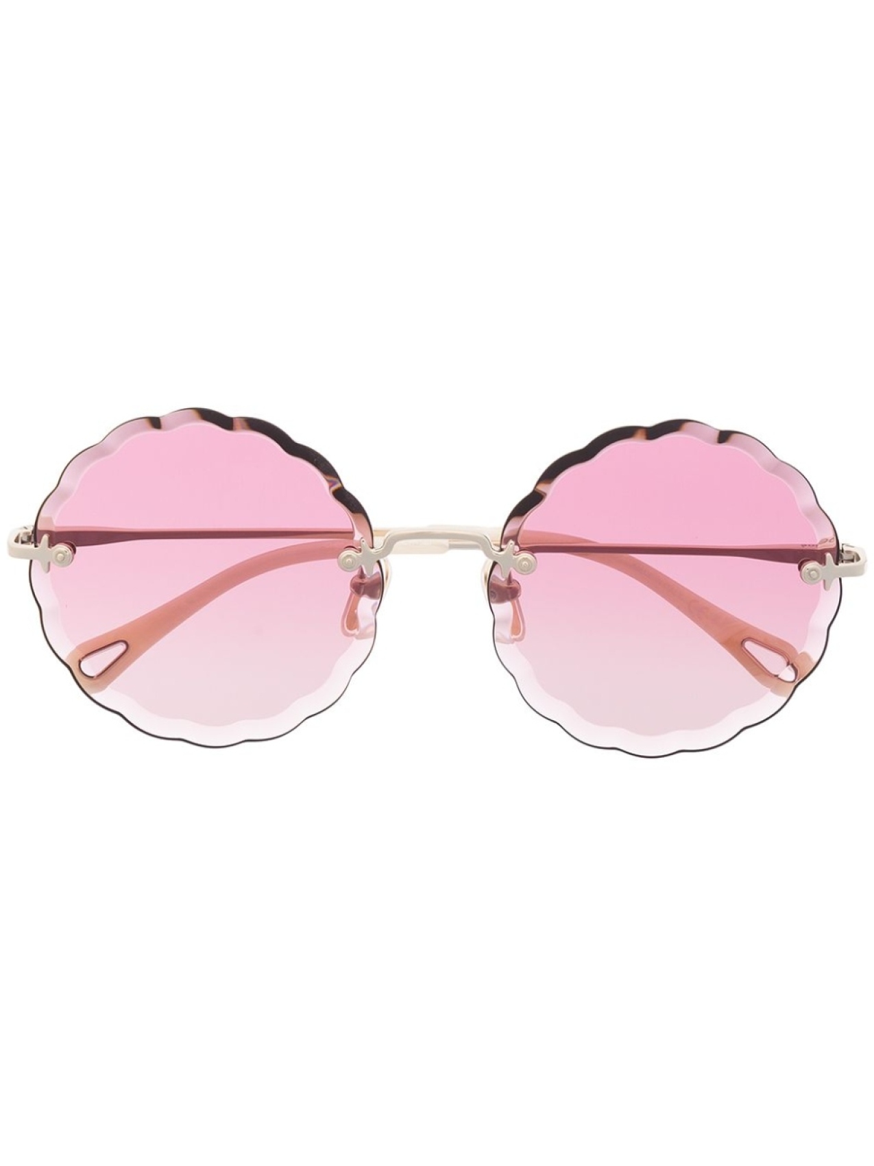 

Chloé Eyewear солнцезащитные очки Rosie в круглой оправе, золотистый