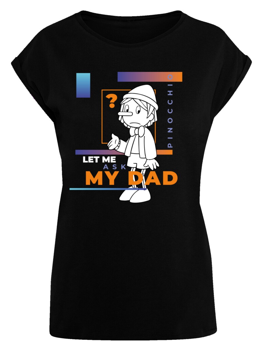 

Рубашка F4NT4STIC Heroes of Childhood Pinocchio Let Me Ask My Dad, черный