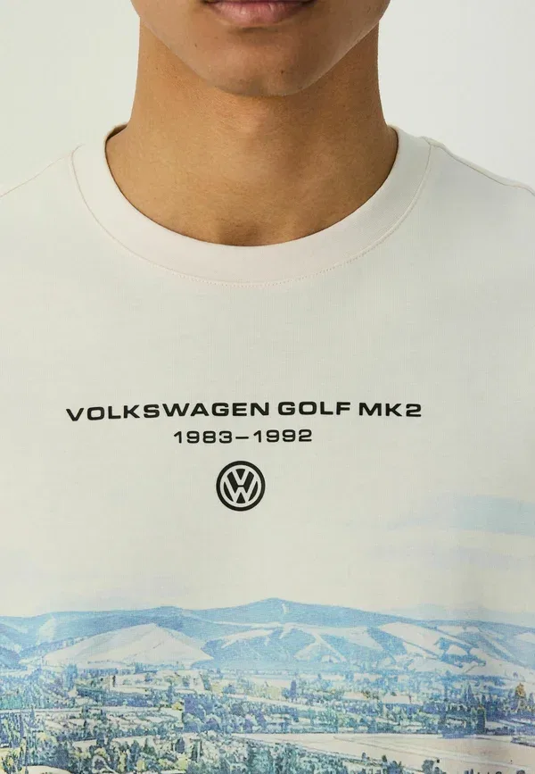 Футболка Regular fit Volkswagen Graphic T-Shirt, Next, белый с принтом Golf — фото 2