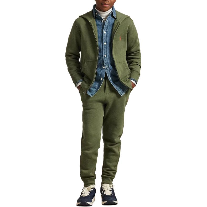 Детские вязаные спортивные штаны FW25 Polo Ralph Lauren, mint оливково-зеленый — фото 4