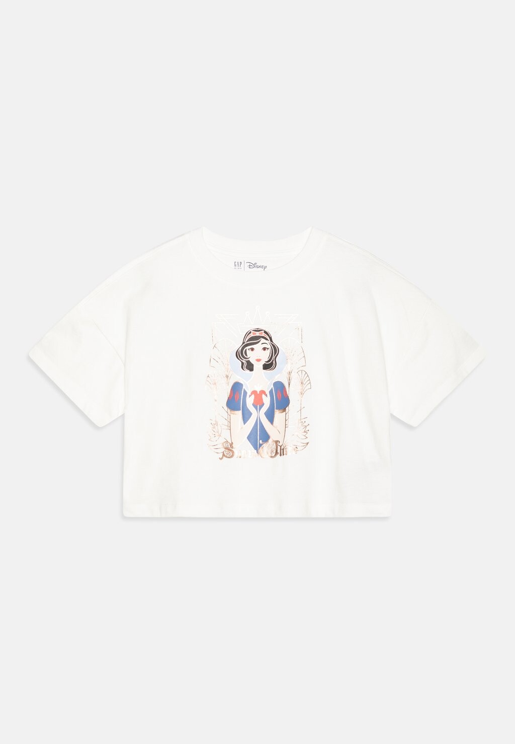 

Футболка с принтом Disney Snow White Better Graphic Girls GAP, цвет new off-white
