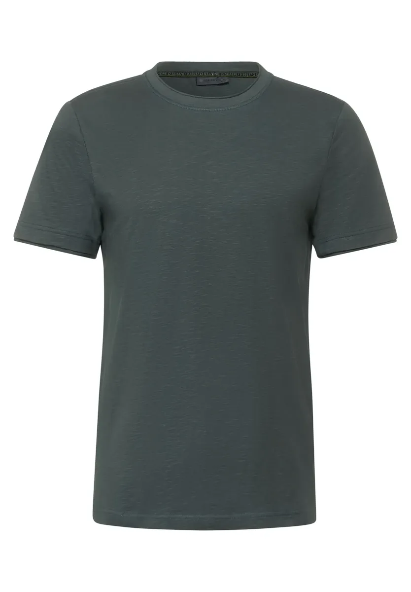 

Футболка STREET ONE MEN, однотонная, оливковый