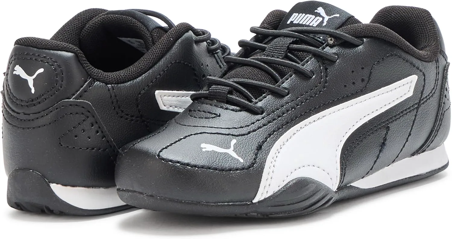 Кроссовки PUMA унисекс для детей с альтернативной застежкой, черно-белый — фото 3